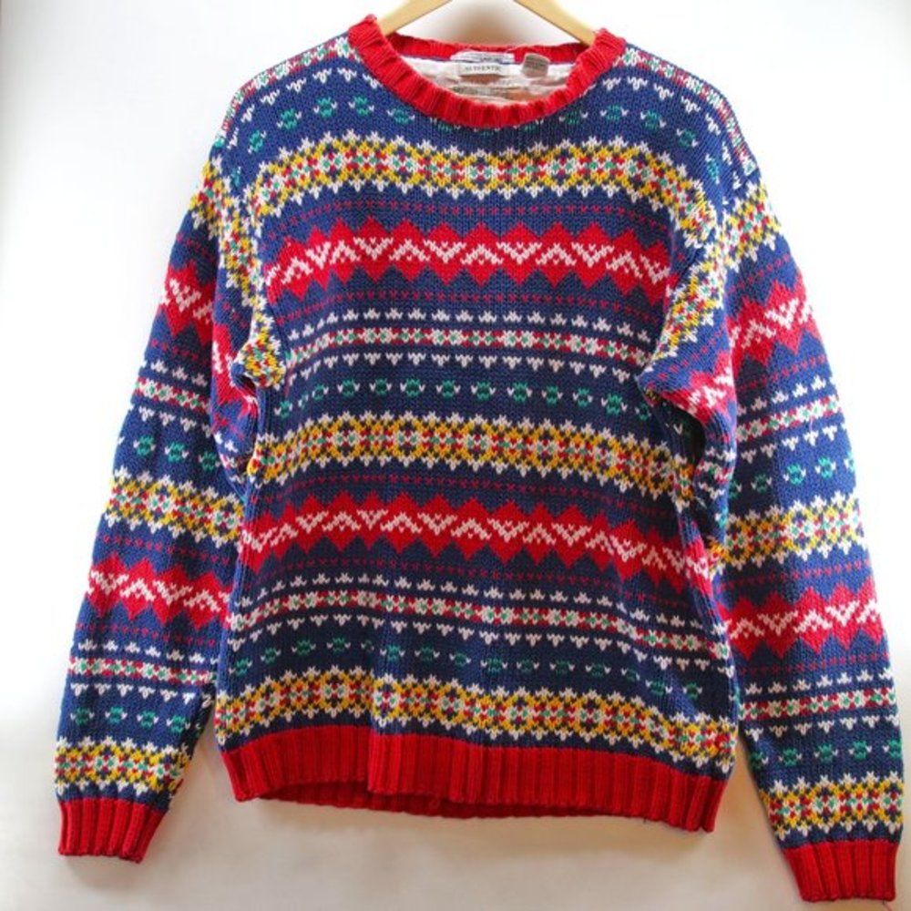 Vintage‎ 80's Scotland Yard Authentic Boathouse Sweater Medium 100% cotton